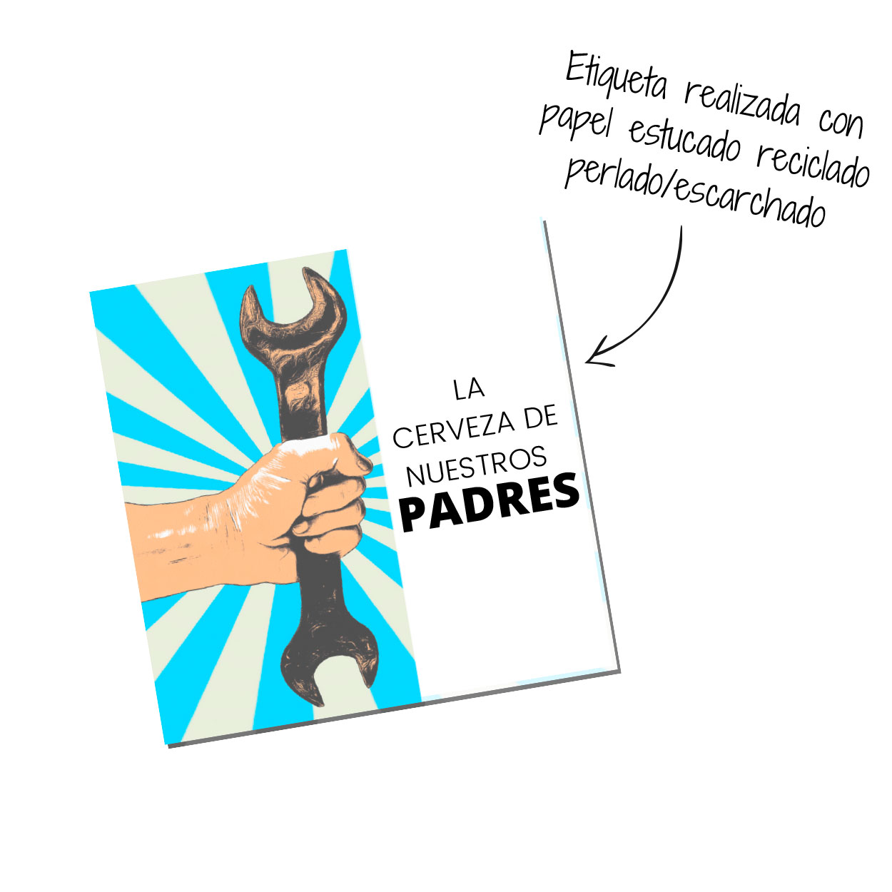 papel estucado reciclado azul